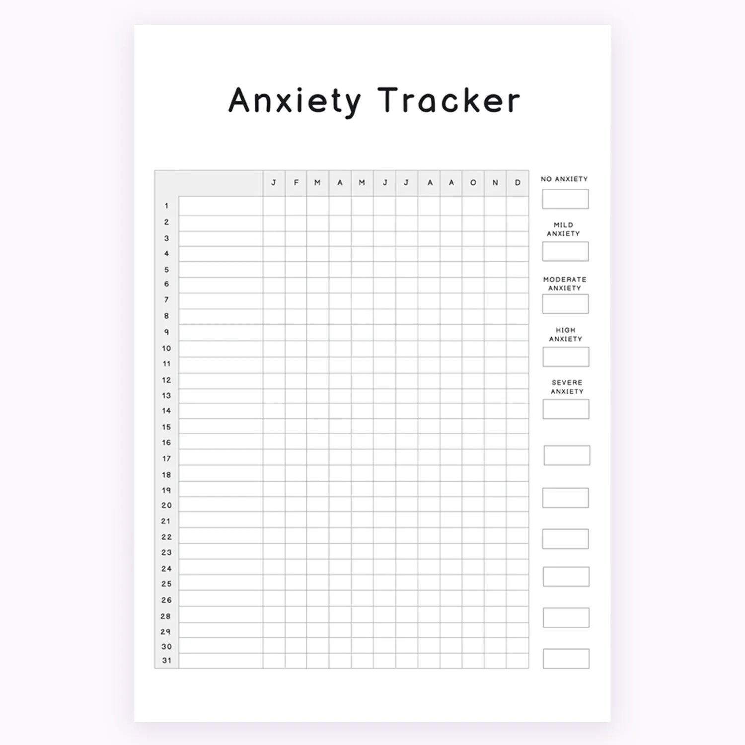 Daily Anxiety Tracker