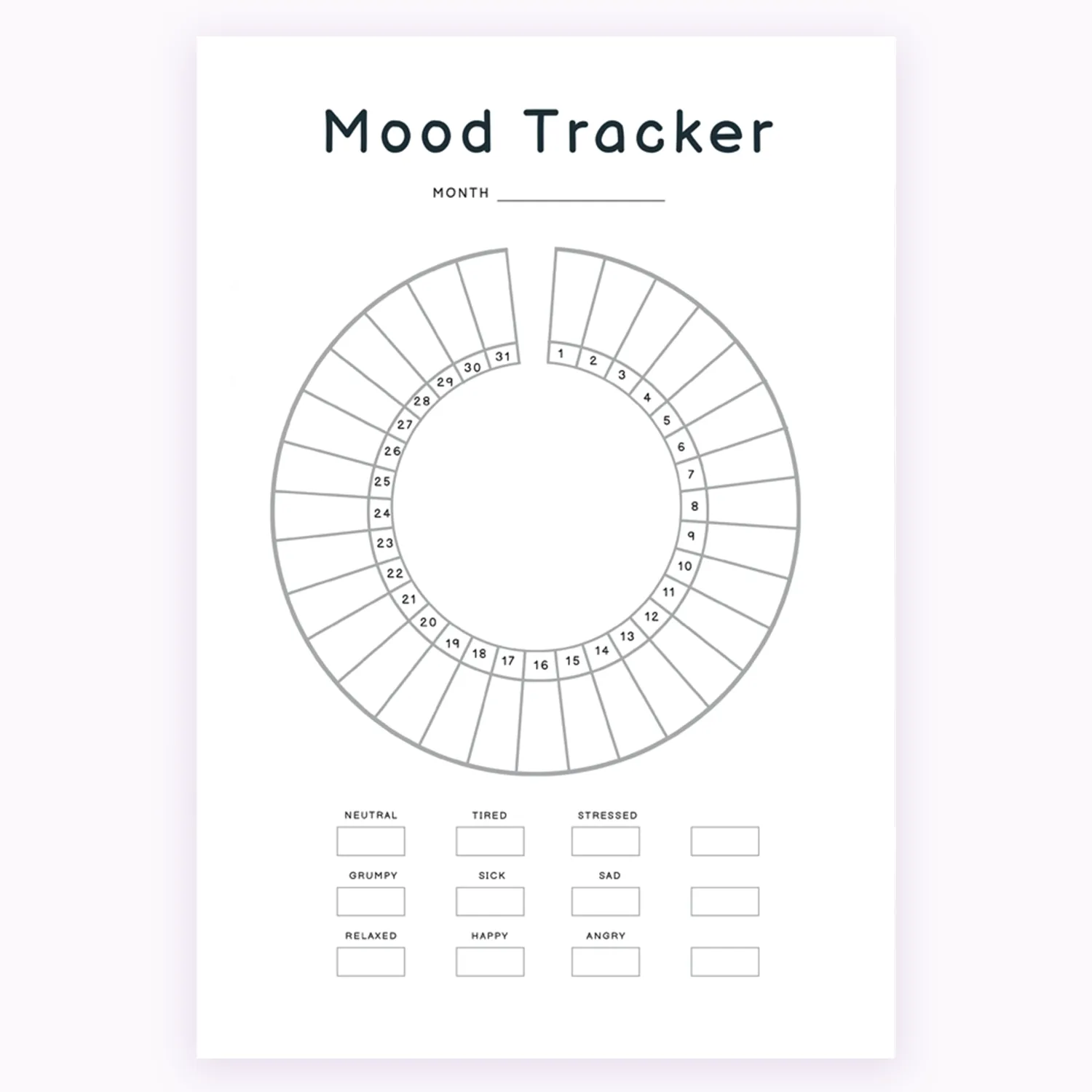 Monthly Mood Tracker