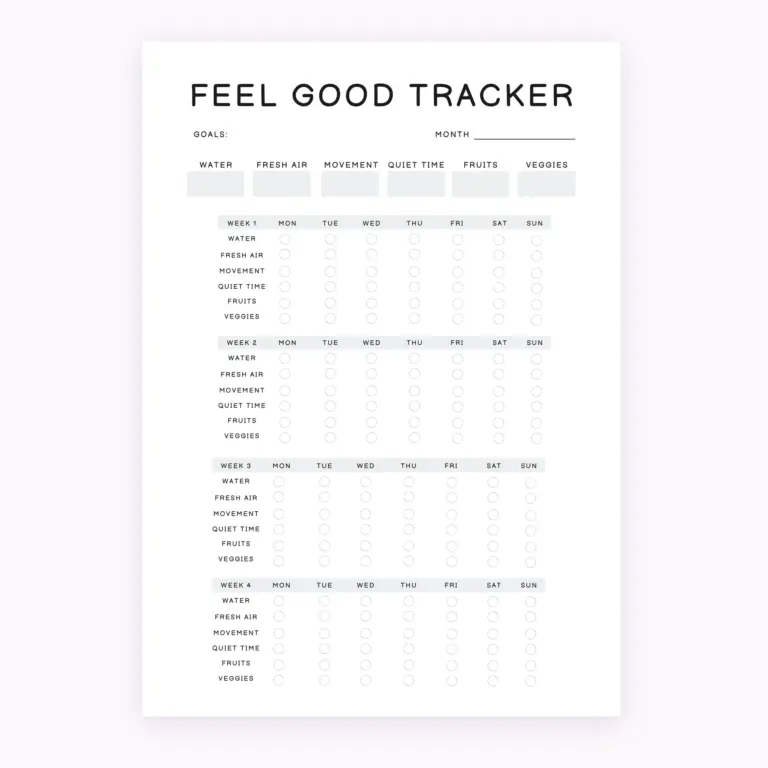 Habit Tracker Printable