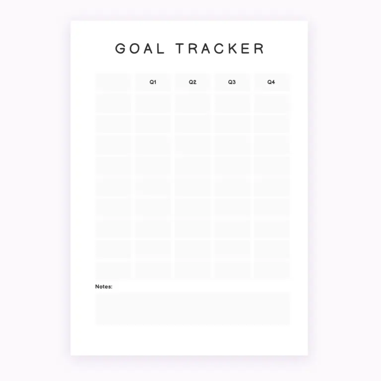 Quarterly Goal Tracker